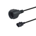 ÷ Cable alimentacion shuko hembra a  iec macho c14 0.25m 112106