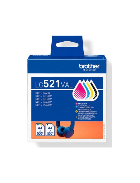 ÷ Lc521val cartucho de tinta 4 pieza(s) original negro, cian, magenta, amarillo
