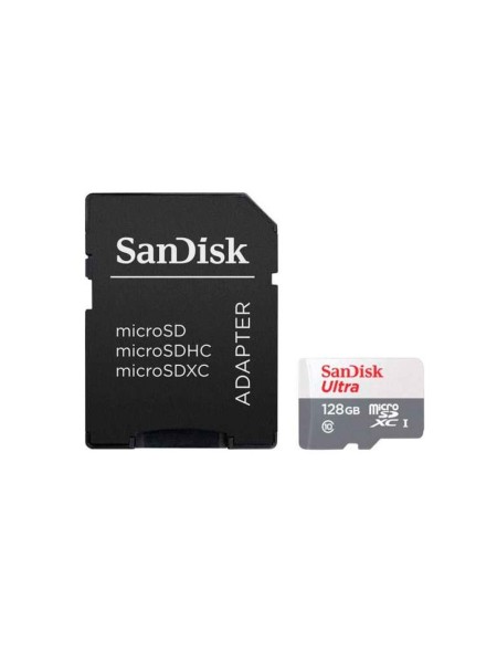 Micro sd XC Sandisk Ultra 128Gb Uhs-i 100mb/s clase 10 + adaptador / SDSQUNR-128G-GN3MA