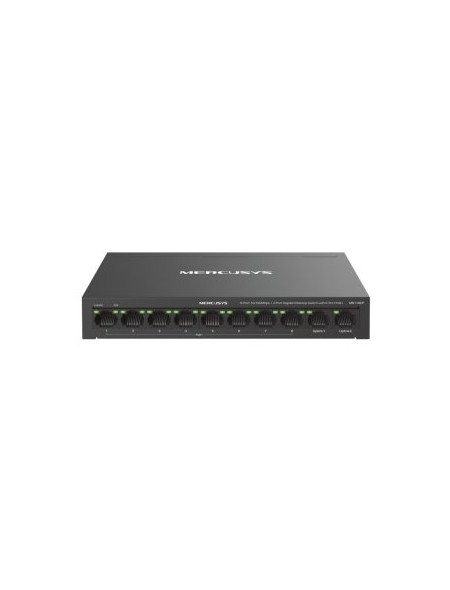 ÷ Switch poe+ no gestionable mercusys ms110cp 10p 8xrj45 100mbps poe+ 2xgbps 65w 250m