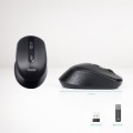 ÷ Mouse tooq wireless tqmw-1101-b sensor optico 1600 dpi 4 botones dise?o ergonomico negro 1x aa