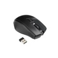 ÷ Mouse tooq wireless tqmw-1102-b sensor optico 1600 dpi 4 botones dise?o ergonomico negro 2x aaa