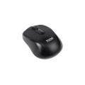 ÷ Mouse tooq wireless tqmw-1103-b sensor optico 1600 dpi 4 botones negro 2x aaa