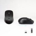 ÷ Mouse tooq wireless tqmw-1103-b sensor optico 1600 dpi 4 botones negro 2x aaa