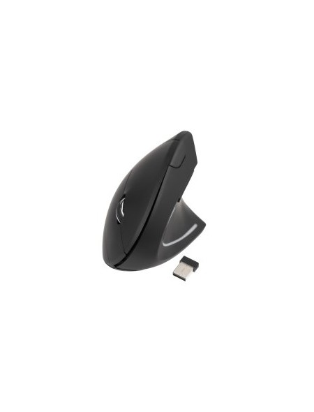 ÷ Mouse tooq wireless tqmwg-1104-b sensor optico 3200 dpi 6 botones vertical ergonomico negro 2x aaa