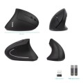 ÷ Mouse tooq wireless tqmwg-1104-b sensor optico 3200 dpi 6 botones vertical ergonomico negro 2x aaa