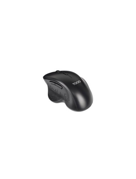 ÷ Mouse tooq wireless tqmwg-1105-b sensor optico 1600 dpi 6 botones dise?o ergonomico negro 1x aa