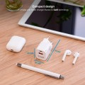 Cargador de red Usb + Type-C / 30W PD / GAN / QC / Blanco / TQWC-GANQCPD30WT / Tooq