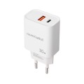 Cargador de red Usb + Type-C / 30W PD / QC / Blanco / 10.10.2011 / Nanocable