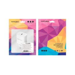 Cargador de red Type-C / 30W PD / Blanco / 10.10.2009 / Nanocable