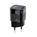 Cargador de red Type-C / PD 20w / Negro / TQWC-PD20 / Tooq