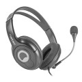 Auriculares con microfono Natec Bear 2 / Diadema ajustable / 2x jack 3.5 / 1.8 m / Negro / NSL-1178