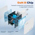 Cargador de red Type-C + Cable Type-C M/M / 20W PD / GAN / Blanco / IDUSD / D306B