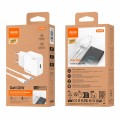 Cargador de red Type-C + Cable Type-C M/M / 20W PD / GAN / Blanco / IDUSD / D306B