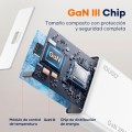 Cargador de red Type-C + Cable Type-C M/M / 25W PD / GAN / Blanco / IDUSD / D266B