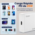 Cargador de red Type-C + Cable Type-C M/M / 25W PD / GAN / Blanco / IDUSD / D266B