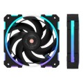 ÷ Ventilador interno coolbox x12 ring 120mm argb pwm 3 pines fdb 2400rpm negro