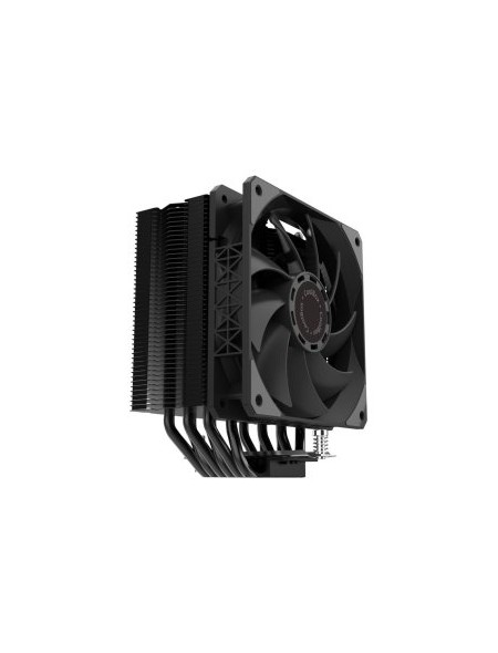 ÷ Ventilador con disipador de cpu coolbox h6 black tdp 240w 6 heatpipes torre pwm doble rodamiento neg