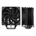 ÷ Ventilador con disipador de cpu coolbox h6 black tdp 240w 6 heatpipes torre pwm doble rodamiento neg