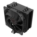 ÷ Ventilador con disipador de cpu coolbox h6 black tdp 240w 6 heatpipes torre pwm doble rodamiento neg