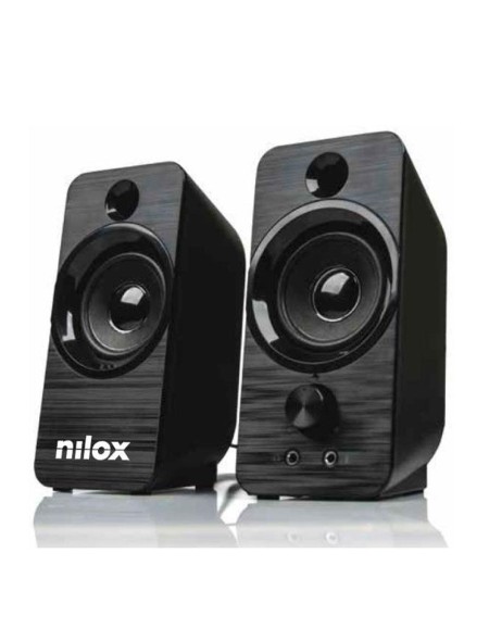Altavoces 2.0 Pc Nilox  / Usb / Control de Volumen / 6w (2x3w) / Negro / NXAPC02