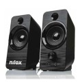 Altavoces 2.0 Pc Nilox  / Usb / Control de Volumen / 6w (2x3w) / Negro / NXAPC02