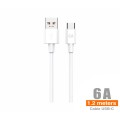 Cable datos USB a Type-C M/M / 1.2m / 6a / Blanco / IDUSD / C26B
