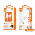 Cable datos USB a Type-C M/M / 1.2m / 6a / Blanco / IDUSD / C26B