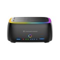 ÷ Docking conceptronic donn36b usb-c rgb doble bahia sata hdd ssd 2.5