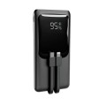 PowerBank Gembird 10.000 mah / 20W PD / 18W QC 3.0 / Cable Type-C / Cable Lightning / 1x USB / Negro / PB10-PD20-LCD-01