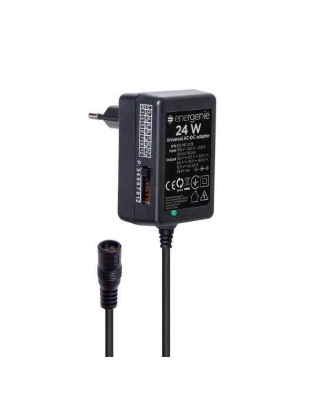 Cargador Universal Energie 24W / 3v/4.5v/5v/7.5v/9v/12v/ 2a / Monitor / Router / EG-MC-009