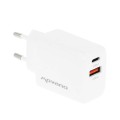 Cargador de red USB + Type-C 20W PD / GAN Blanco Movano