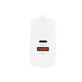 Cargador de red USB + Type-C 20W PD / GAN Blanco Movano