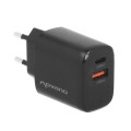 Cargador de red USB + Type-C 20W PD / GAN Negro Movano