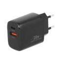 Cargador de red USB + Type-C 20W PD / GAN Negro Movano