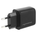 Cargador de red USB + Type-C 20W PD / GAN Negro Movano
