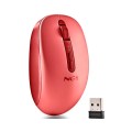 Raton Inalambrico Ergonomico NGS Fog Dual Rojo / BT 5.2 + RF 2.4Ghz / Silencioso / Hasta 1600 DPI / FOGDUALRED