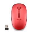 Raton Inalambrico Ergonomico NGS Fog Dual Rojo / BT 5.2 + RF 2.4Ghz / Silencioso / Hasta 1600 DPI / FOGDUALRED