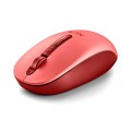Raton Inalambrico Ergonomico NGS Fog Dual Rojo / BT 5.2 + RF 2.4Ghz / Silencioso / Hasta 1600 DPI / FOGDUALRED