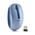 Raton Inalambrico Ergonomico NGS Fog Dual Azul / BT 5.2 + RF 2.4Ghz / Silencioso / Hasta 1600 DPI / FOGDUALBLUE