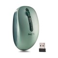 Raton Inalambrico Ergonomico NGS Fog Dual Verde / BT 5.2 + RF 2.4Ghz / Silencioso / Hasta 1600 DPI / FOGDUALGREEN