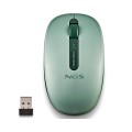 Raton Inalambrico Ergonomico NGS Fog Dual Verde / BT 5.2 + RF 2.4Ghz / Silencioso / Hasta 1600 DPI / FOGDUALGREEN