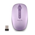 Raton Inalambrico Ergonomico NGS Fog Dual Morado / BT 5.2 + RF 2.4Ghz / Silencioso / Hasta 1600 DPI /  FOGDUALPURPLE