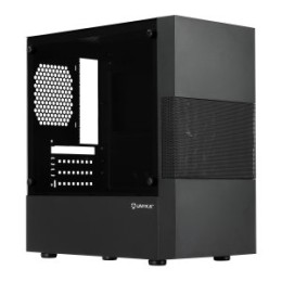 ÷ Caja micro atx unykach aero c25 cpu max 156mm gpu max 390mm f.a 500w cristal templado negro