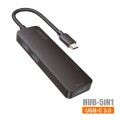 Hub adaptador Type-C 5 en 1 / IDUSD / 2x USB 2.0 / 1xUSB 3.0 / Lector Tarjetas SD - MicroSD / K14A