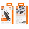 Hub adaptador Type-C 5 en 1 / IDUSD / 2x USB 2.0 / 1xUSB 3.0 / Lector Tarjetas SD - MicroSD / K14A