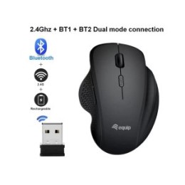 ÷ Mouse equip wireless 245121 1600dpi 6 botones 2.4ghz bt dual mode