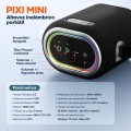 Altavoz Bluetooth 5.3 Pixi Mini / 12w / 1800 mAh / IP67 / Led RGB / Tws / Microsd / Usb / IDUSD / H65A