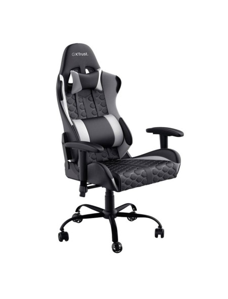 Silla trust Gaming Gxt 708W / Giratoria 360 / Respaldo ajustable / Gas Clase 4 / Hasta 150kg / Negro-Blanco