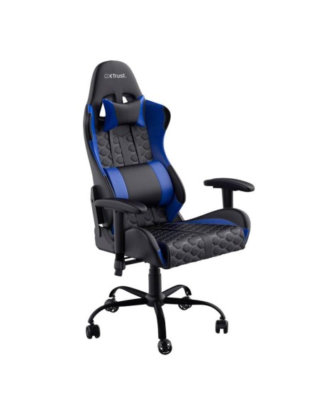 Silla trust Gaming Gxt 708B / Giratoria 360 / Respaldo ajustable / Gas Clase 4 / Hasta 150kg / Negro-Azul / 24435